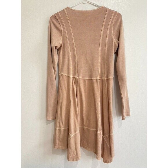 Daily Practice Anthropologie Sz M Play it Cool Sporty Tan Sporty Ribbed Dress - Picture 10 of 10